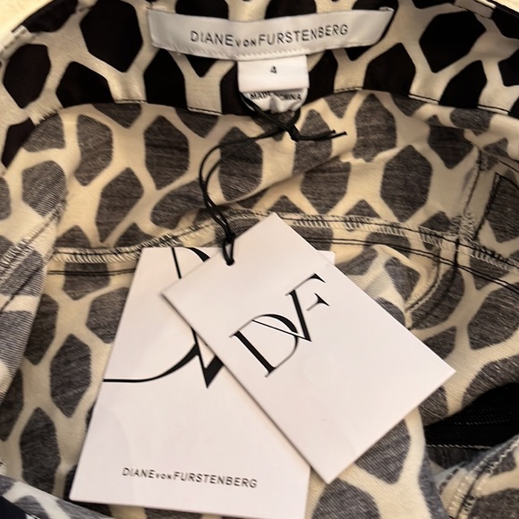 DIANEvonFURSTENBERG  Avalon Corset Top Jungle Diamond Black - Size 4 - Picture 7 of 9